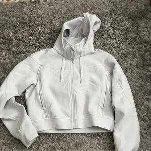 lululemon arctic white rouge renegade zip up hoodie size 6